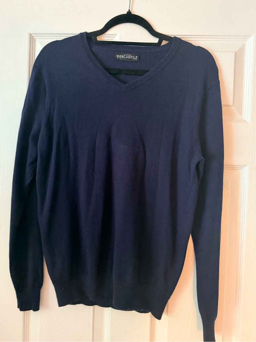 J.Crew Mercantile Navy Blue V-Neck Long Sleeve Sweater Men's
